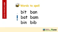 words to spell b